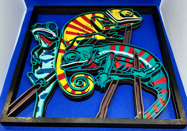 Mandala Style Panther Chameleons 3