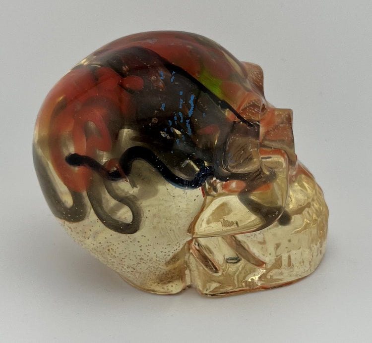 Resin Item 23112 Skull with Snakes inside