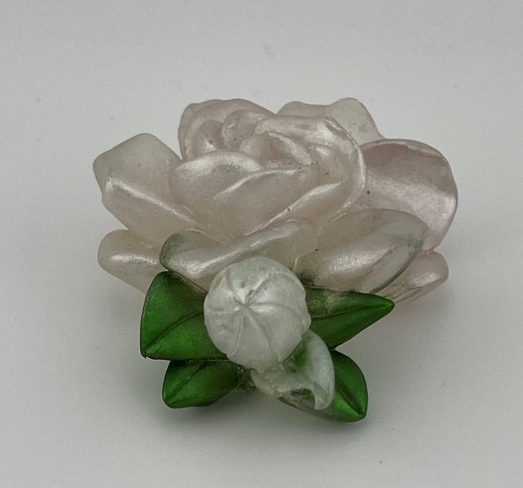 Resin Item 23127 Rose White with Bud MAGNET