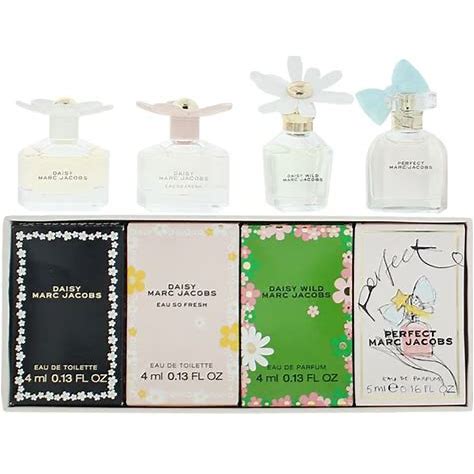 MARC JACOBS 4 PIECE VARIETY SET EDT EDP WOMENS (4mL x3) (5mL x1)